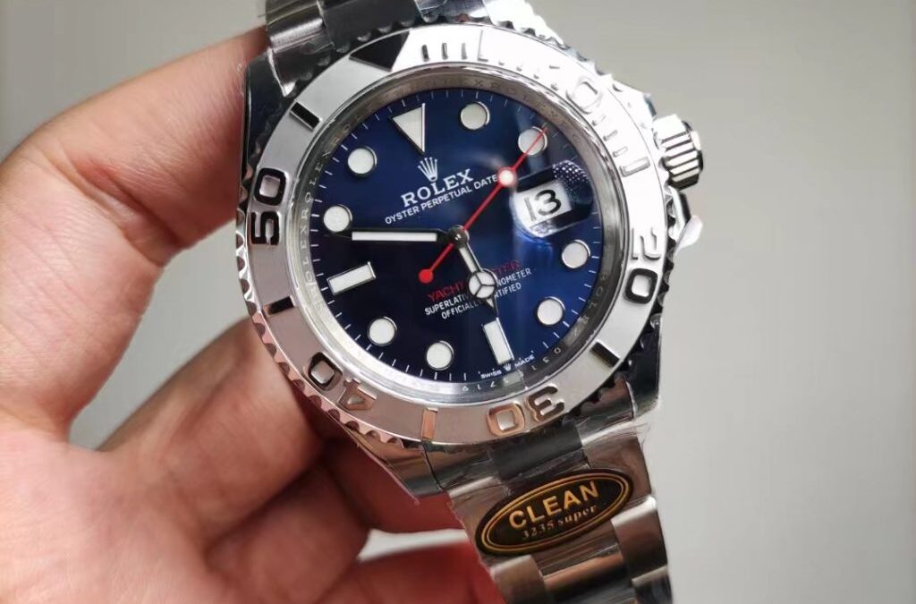 Clean Factory Blue Rolex YachtMaster and Rose Gold YachtMaster Replica Watch