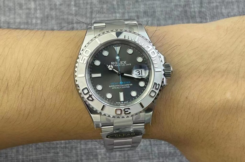 Clean Factory Replica Rolex YachtMaster 116622 Grey with 3235 Movement