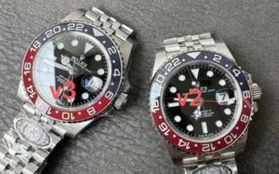 Clean Factory Replica Rolex GMT-Master II Pepsi Review: V3 vs V2+