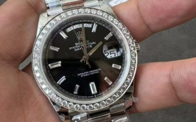 Q Factory Rolex Day-Date with Moissanite Bezel