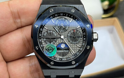 APSF Audemars Piguet Black Ceramic 26579 Moonphase Royal Oak