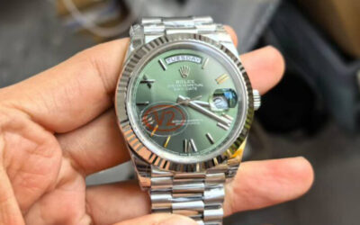 VS Factory V2 Replica Rolecks Day-Date Green Watch